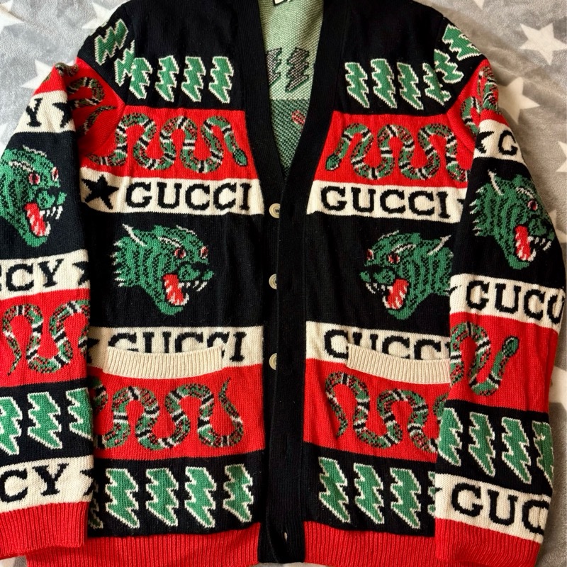 Gucci開襟毛衣M男女皆可穿-0