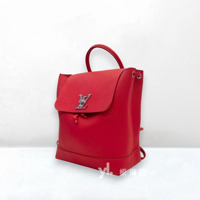S5031-LV Lockme紅牛皮下蓋後背包M41814-1