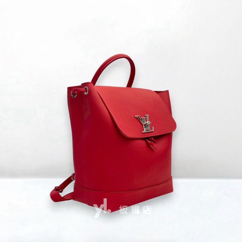 S5031-LV Lockme紅牛皮下蓋後背包M41814-2