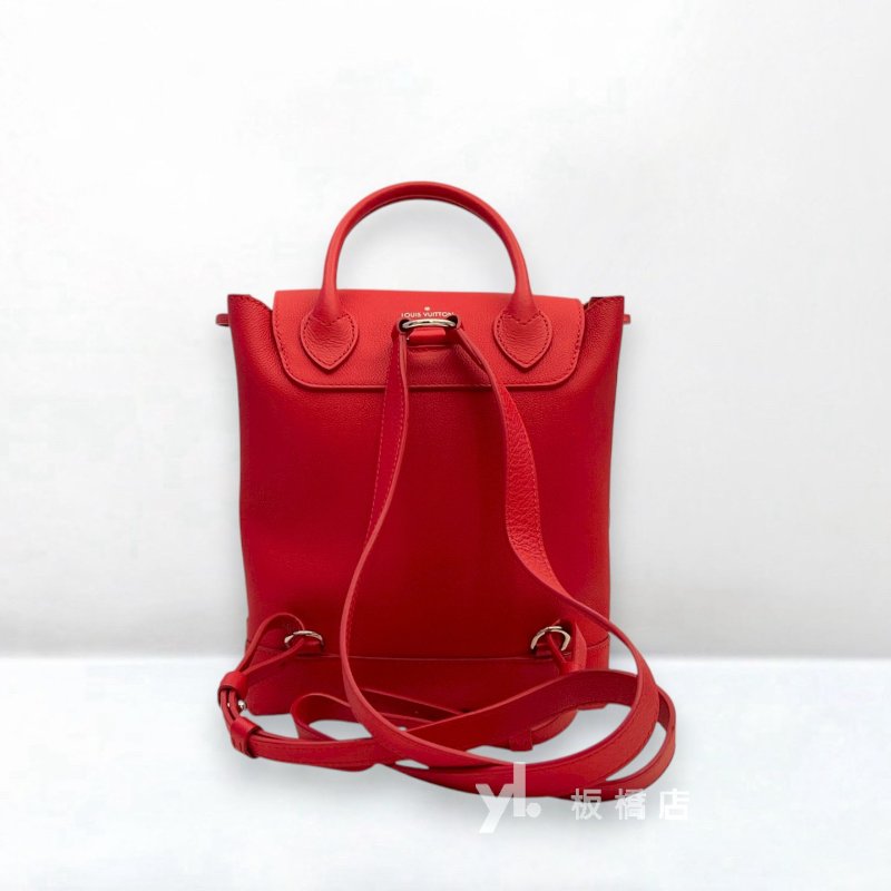 S5031-LV Lockme紅牛皮下蓋後背包M41814-3