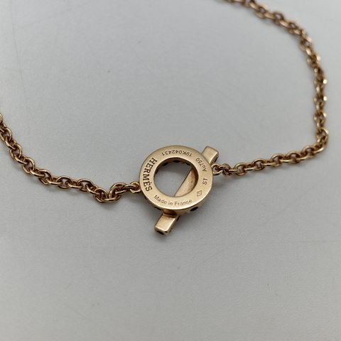 Hermès 愛馬仕 Finesse Chaine 18K Rose Gold Noir Diamond Bracelet 18K 玫瑰金 黑色鑽石 手鏈