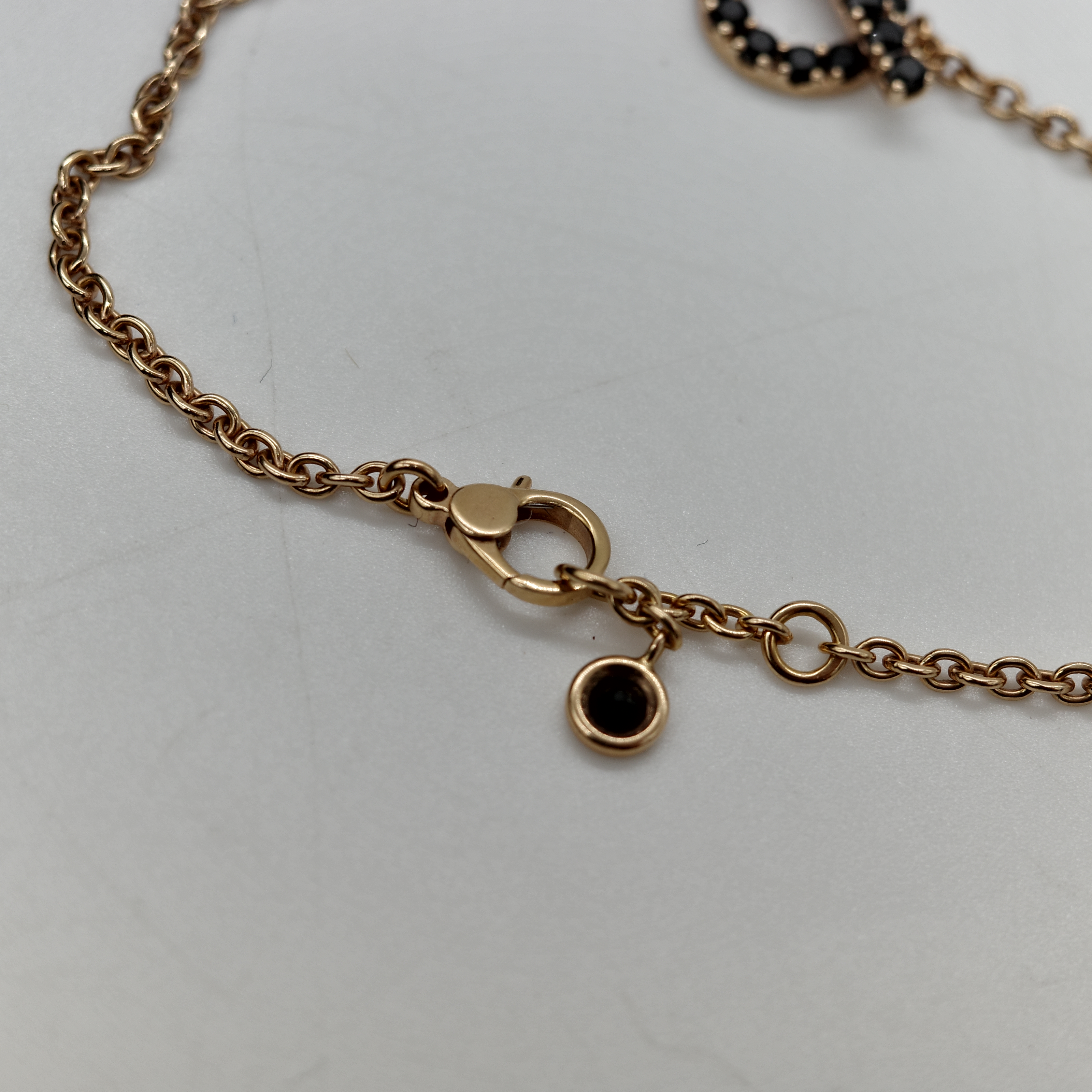 Hermès 愛馬仕 Finesse Chaine 18K Rose Gold Noir Diamond Bracelet 18K 玫瑰金 黑色鑽石 手鏈-2