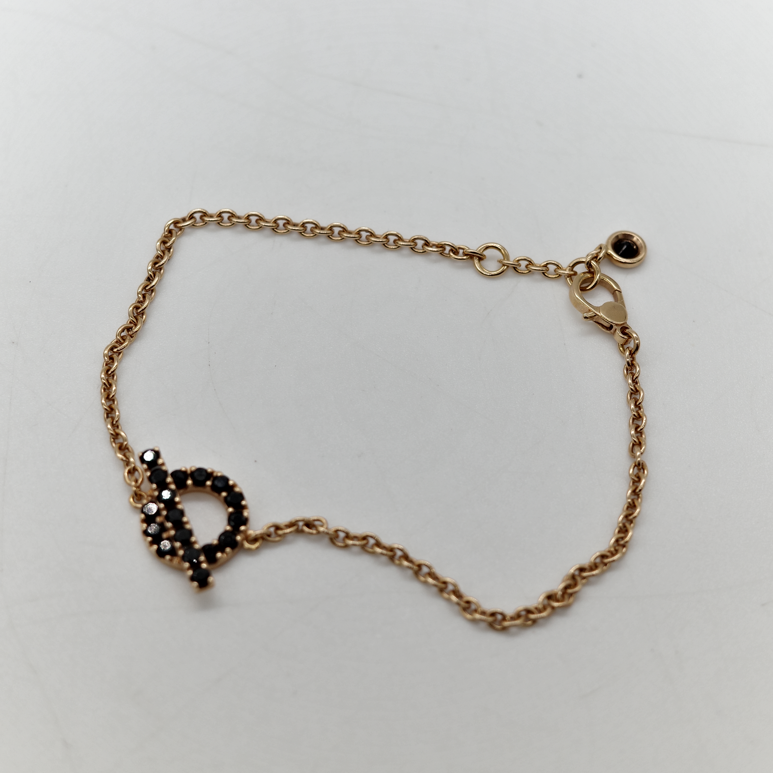 Hermès 愛馬仕 Finesse Chaine 18K Rose Gold Noir Diamond Bracelet 18K 玫瑰金 黑色鑽石 手鏈-4