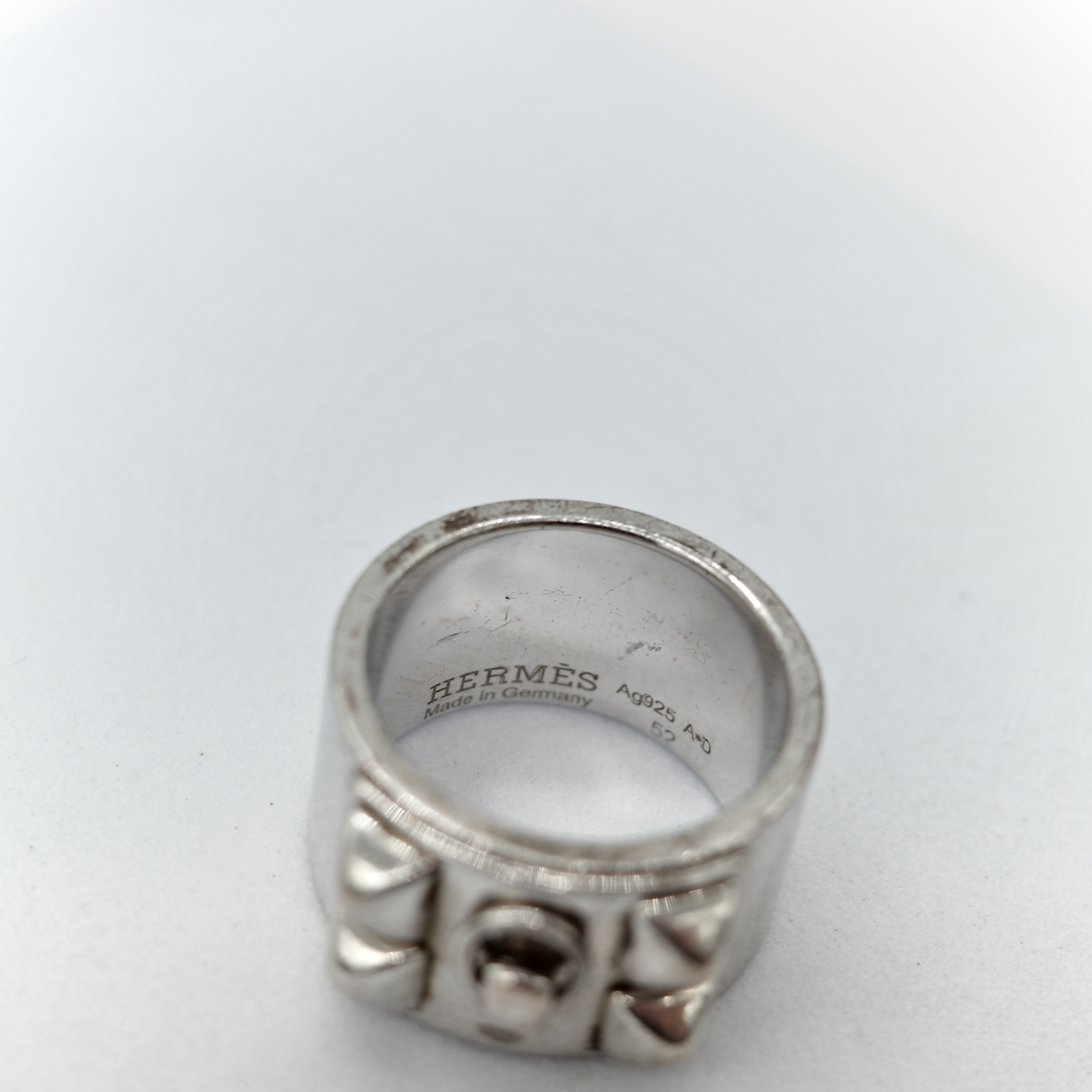 HERMES 愛馬仕 925 純銀 項圈造型戒指 CDC RING-3