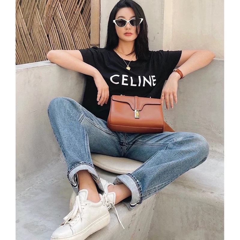 Celine黑色棉質T恤 字母款 Lisa 同款-7