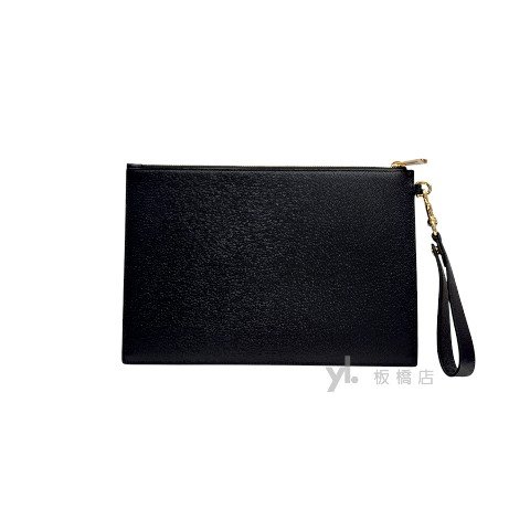 Y1883-GUCCI 黑色牛皮馬銜釦手拿包700524-1