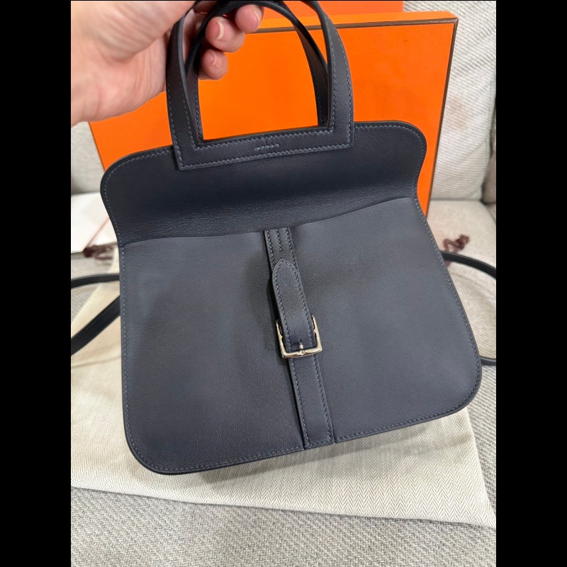 Hermès Halzan mini 水兵藍銀-1