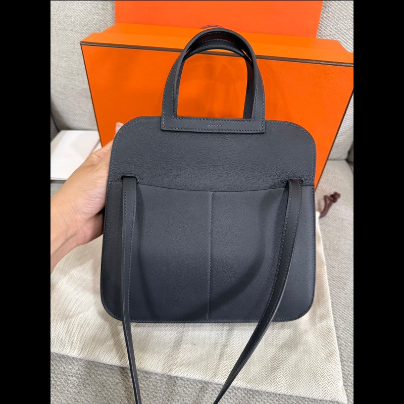 Hermès Halzan mini 水兵藍銀-4