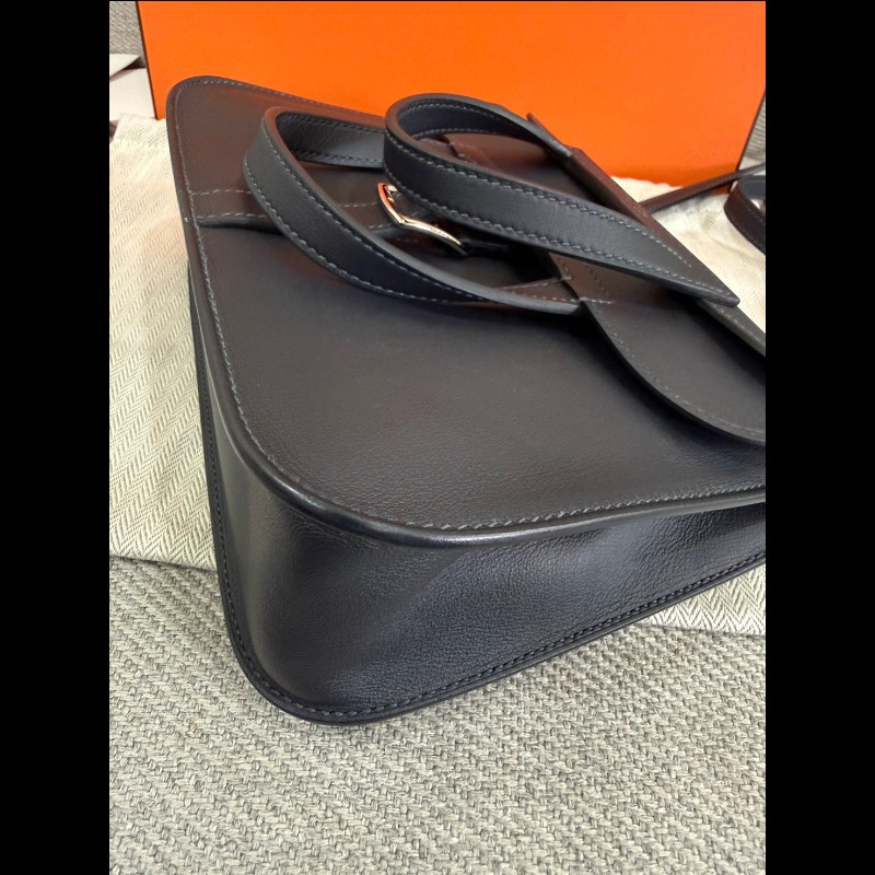 Hermès Halzan mini 水兵藍銀-9