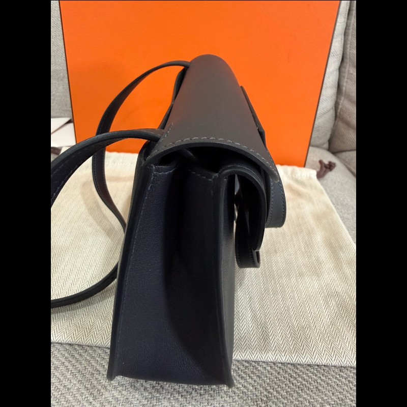 Hermès Halzan mini 水兵藍銀-11