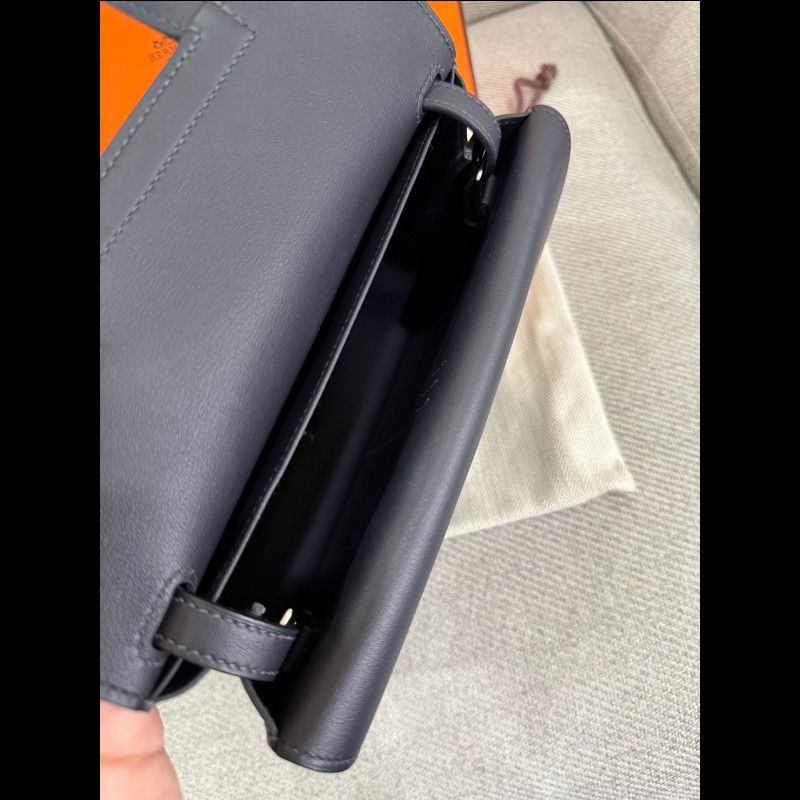 Hermès Halzan mini 水兵藍銀-17