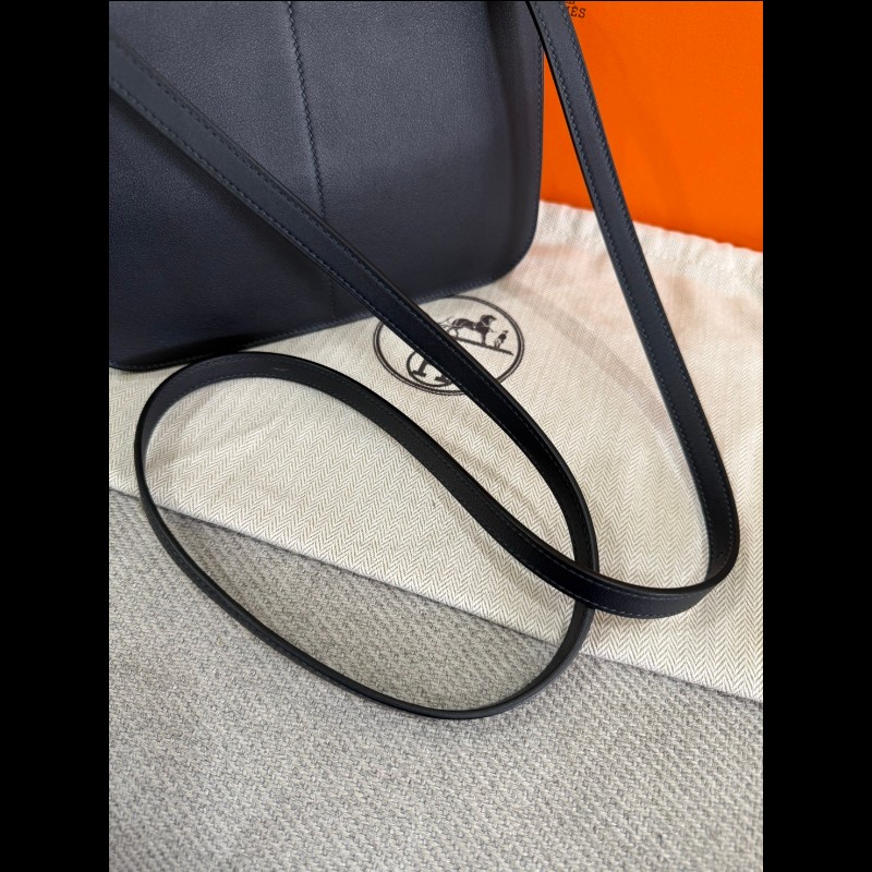 Hermès Halzan mini 水兵藍銀-19