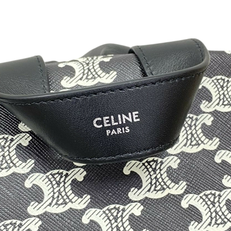 黑/白色 Triomphe 帆布 後背包【CELINE 賽琳】 188382FSZ-3