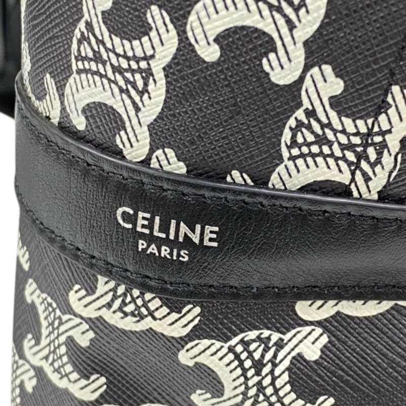 黑/白色 Triomphe 帆布 後背包【CELINE 賽琳】 188382FSZ-4