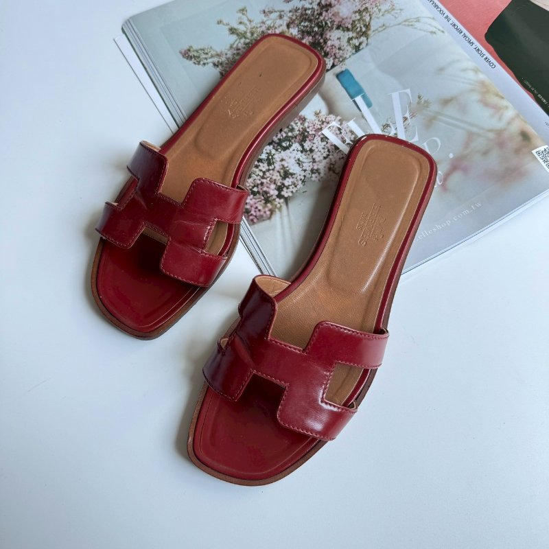💖不用萬元 Hermes 紅色經典涼拖36.5-0