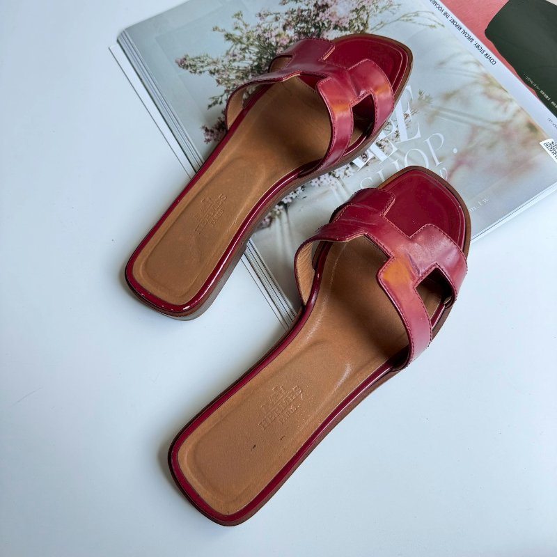 💖不用萬元 Hermes 紅色經典涼拖36.5-1