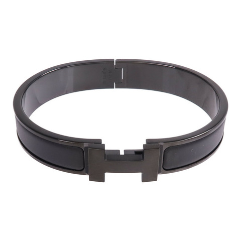 HERMES 金屬/琺瑯Clic HH So Black手鐲