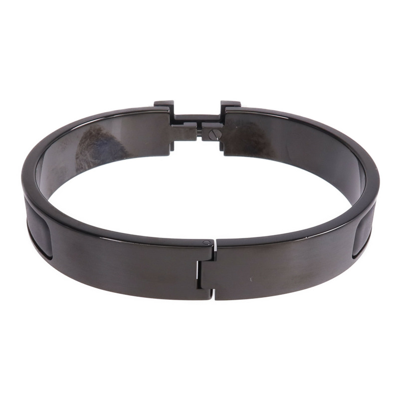 HERMES 金屬/琺瑯Clic HH So Black手鐲-2