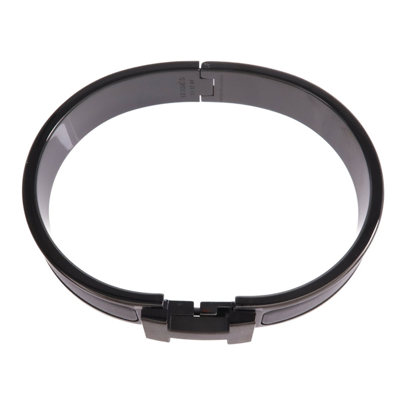 HERMES 金屬/琺瑯Clic HH So Black手鐲-3