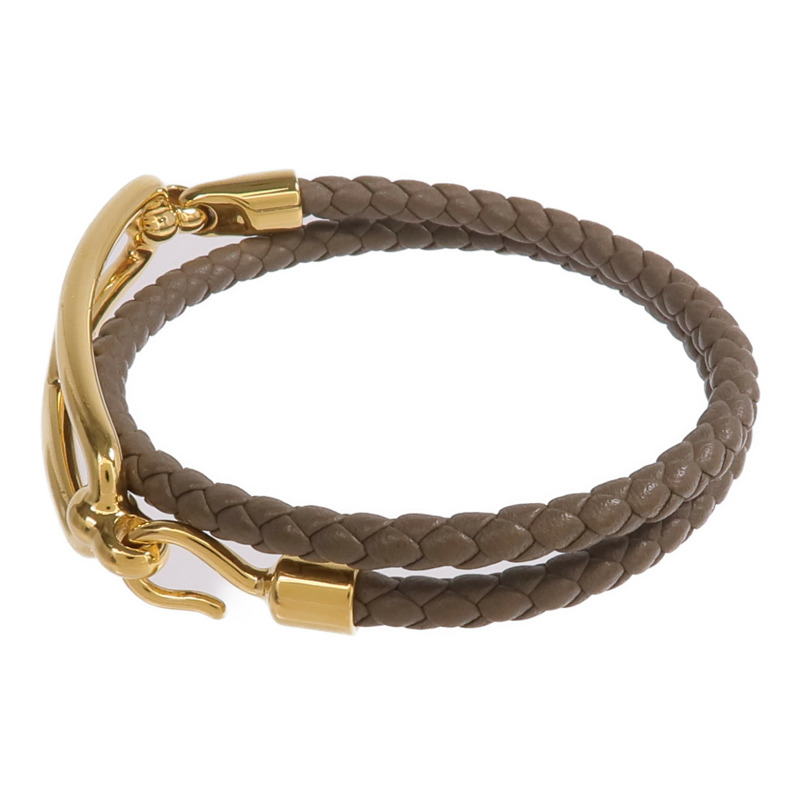 HERMES Swift皮革Roulis Double Tour手帶Etoupe-1