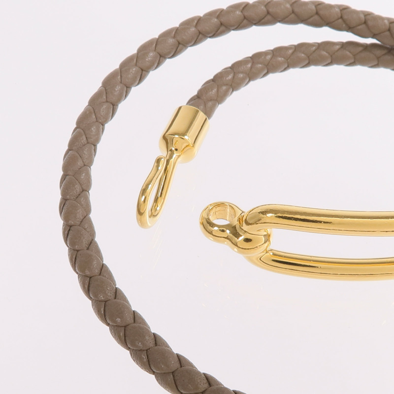 HERMES Swift皮革Roulis Double Tour手帶Etoupe-5