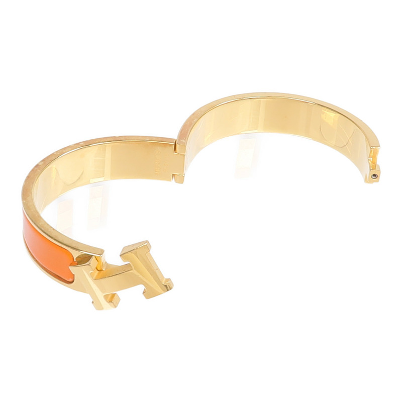 HERMES 金屬/琺瑯Clic H手鐲-7