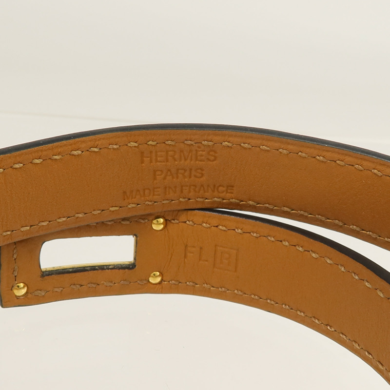 HERMES Swift皮革Kelly Double Tour手帶Bleu Saphir-6