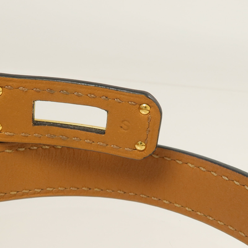 HERMES Swift皮革Kelly Double Tour手帶Bleu Saphir-7