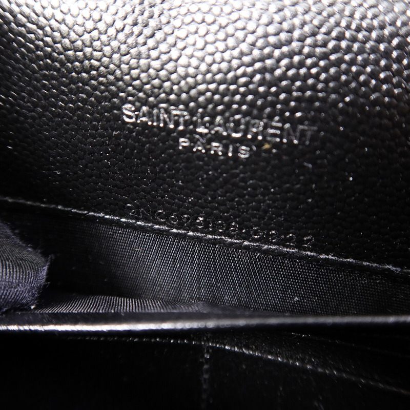 SAINT LAURENT 牛皮皮革Wallet On Chain鏈帶肩背袋-7