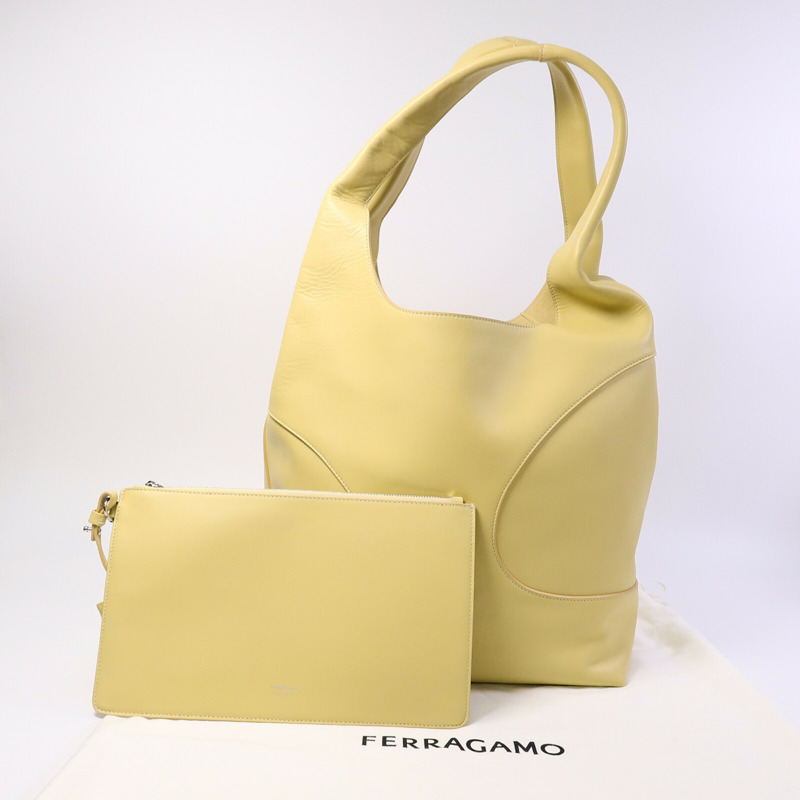 Salvatore Ferragamo 牛皮皮革Debossed Cut-Out Hobo肩背袋-8