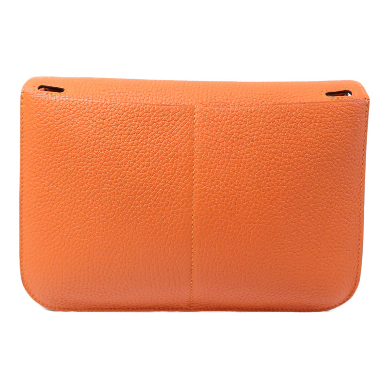 HERMES Clemence皮革Halzan 25手挽肩背兩用袋Feu-1