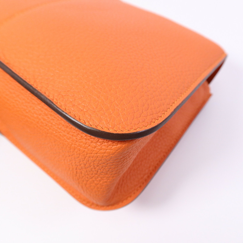HERMES Clemence皮革Halzan 25手挽肩背兩用袋Feu-12