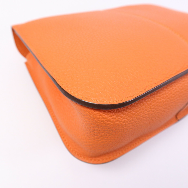 HERMES Clemence皮革Halzan 25手挽肩背兩用袋Feu-13