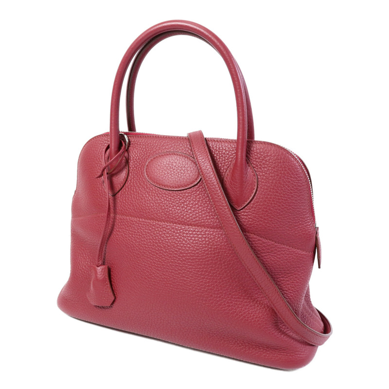HERMES Clemence皮革Bolide 31手挽袋Rubis-2