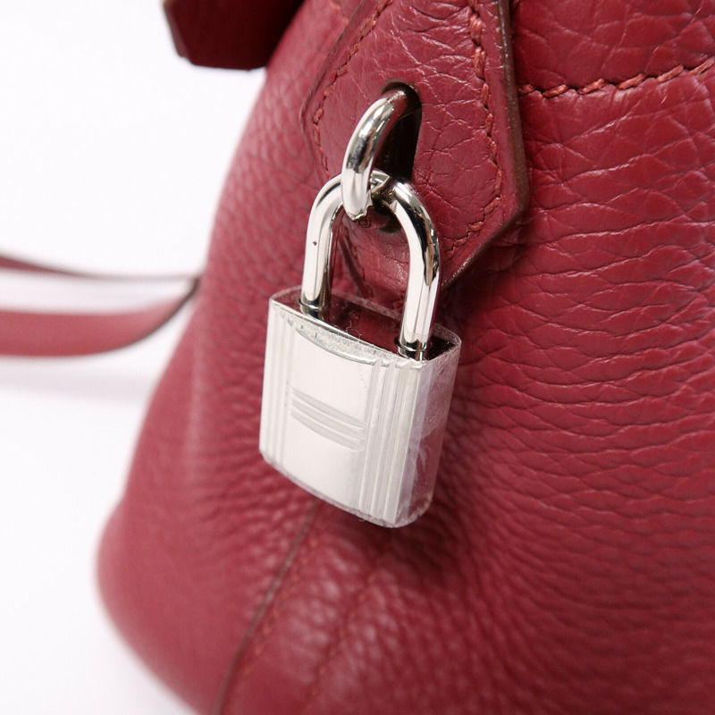 HERMES Clemence皮革Bolide 31手挽袋Rubis-6