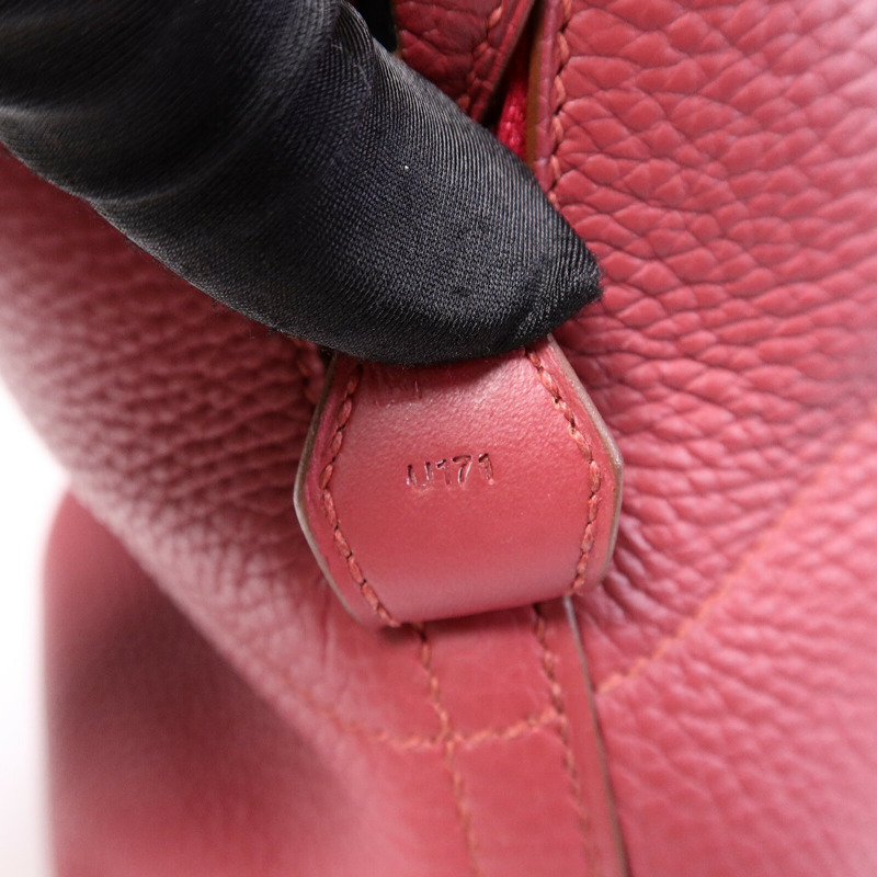HERMES Clemence皮革Bolide 31手挽袋Rubis-7