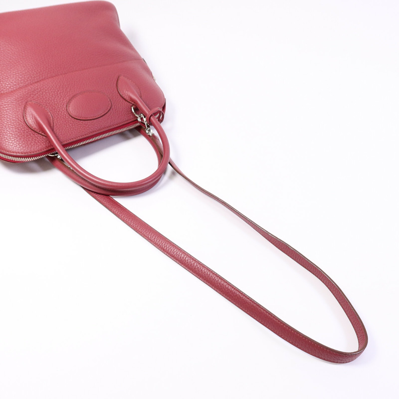 HERMES Clemence皮革Bolide 31手挽袋Rubis-8