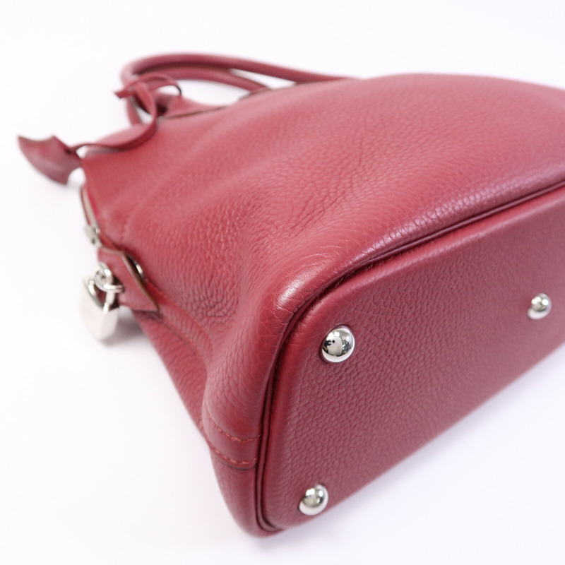 HERMES Clemence皮革Bolide 31手挽袋Rubis-11