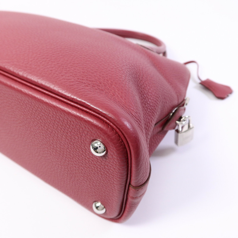 HERMES Clemence皮革Bolide 31手挽袋Rubis-12