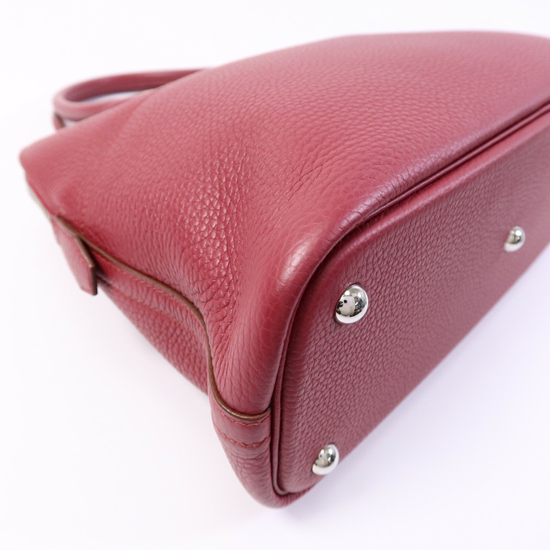 HERMES Clemence皮革Bolide 31手挽袋Rubis-13