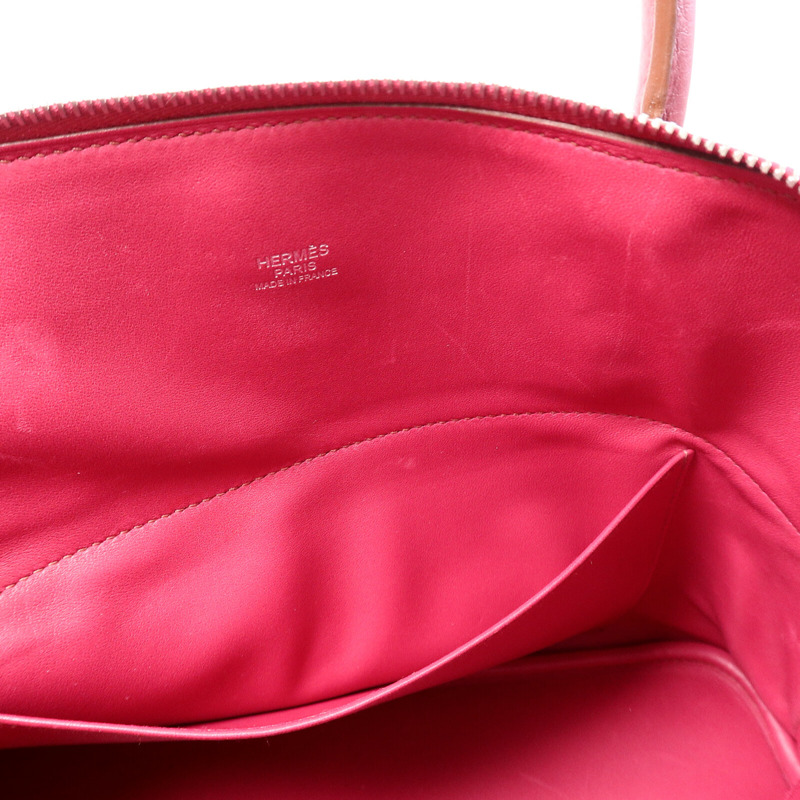 HERMES Clemence皮革Bolide 31手挽袋Rubis-14