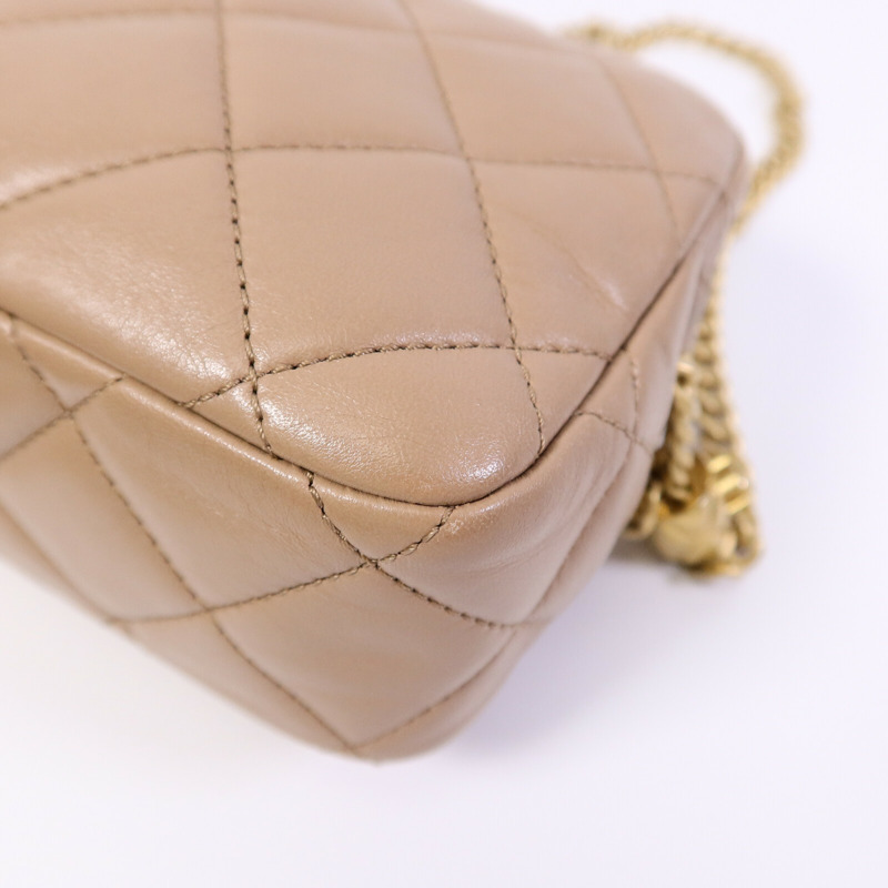 CHANEL 羊皮皮革Chain Shoulder Bag鏈帶肩背袋-10