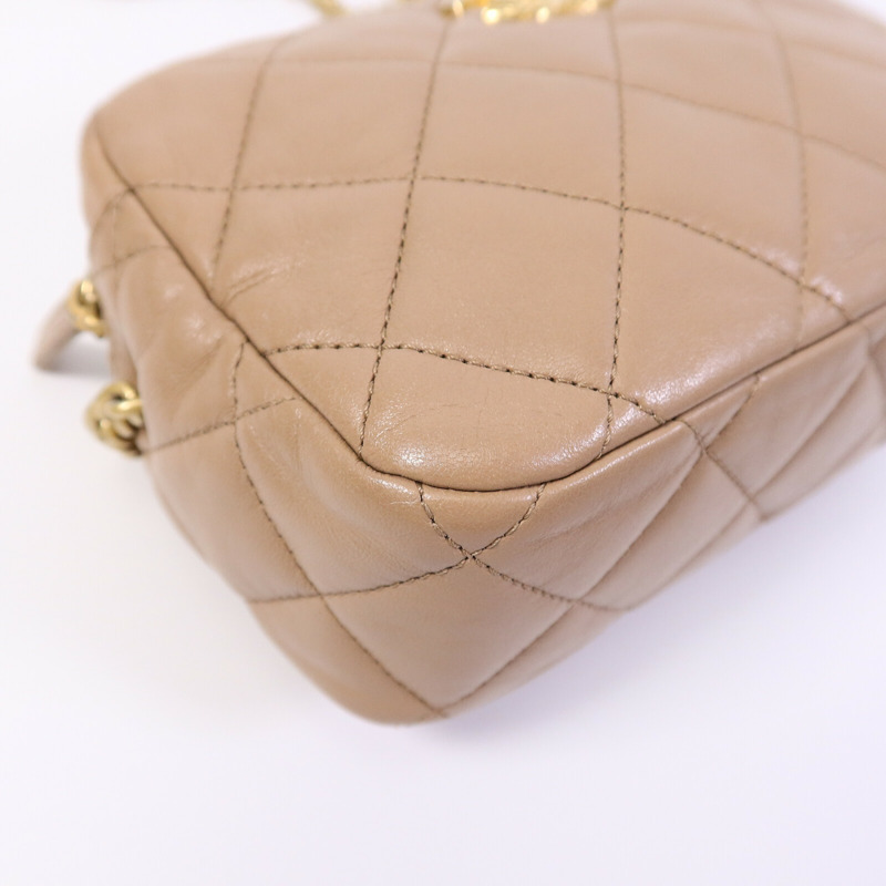 CHANEL 羊皮皮革Chain Shoulder Bag鏈帶肩背袋-11