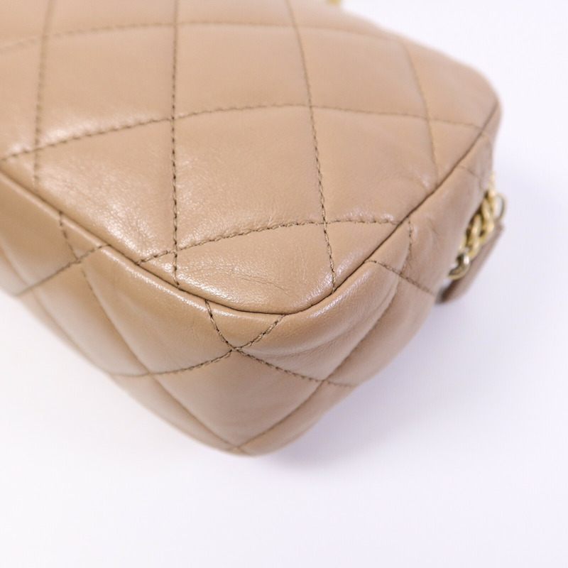 CHANEL 羊皮皮革Chain Shoulder Bag鏈帶肩背袋-12