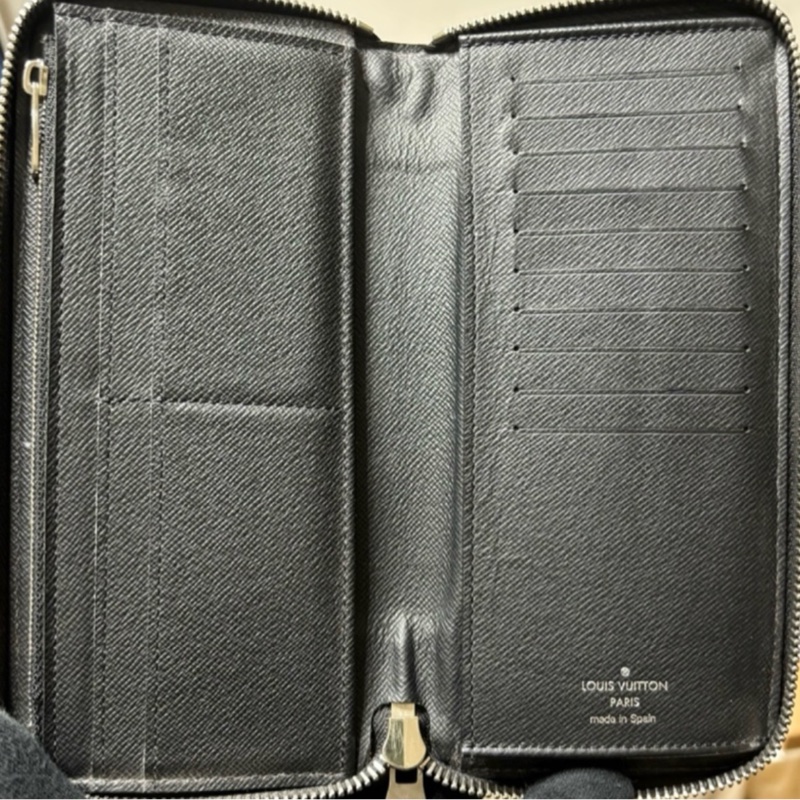 🔥近新美品 LV 路易威登 Louis Vuitton 黑棋盤格拉鏈 14卡長夾-1