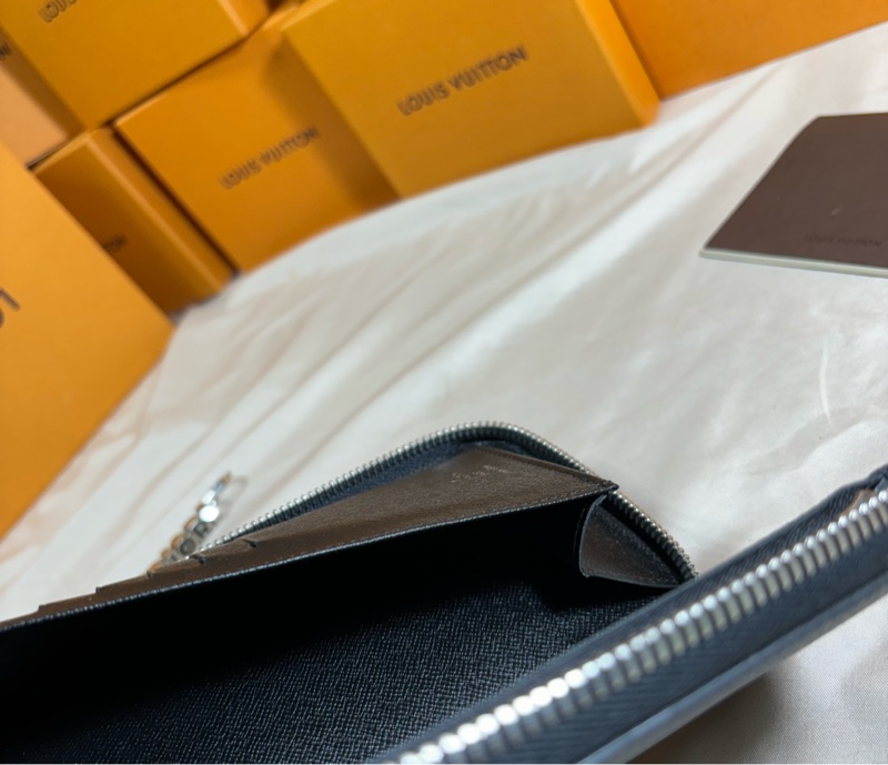 🔥近新美品 LV 路易威登 Louis Vuitton 黑棋盤格拉鏈 14卡長夾-4