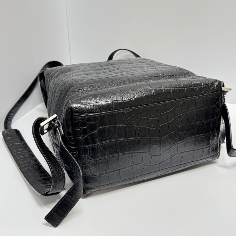 【超級新🌟】 YSL 聖羅蘭 鱷魚紋 後背包🎒 （專櫃12萬！）-13
