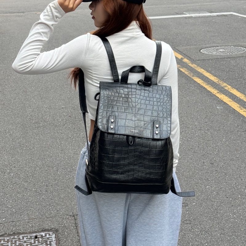 【超級新🌟】 YSL 聖羅蘭 鱷魚紋 後背包🎒 （專櫃12萬！）-20