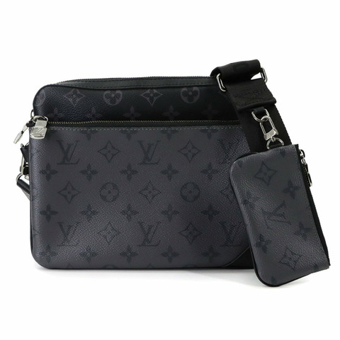 路易威登 Monogram Eclipse Reverse Trio 單肩手提包 M69443 RFID 防盜信差包
