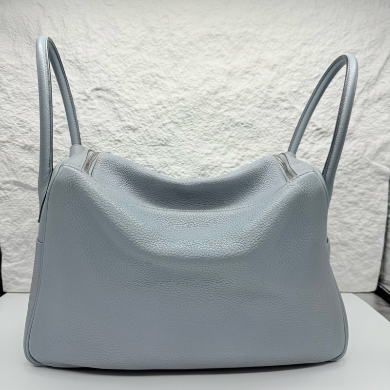 Hermes/愛馬仕  Lindy34 亞麻藍 框Q刻 尺寸：34*21 *15-1